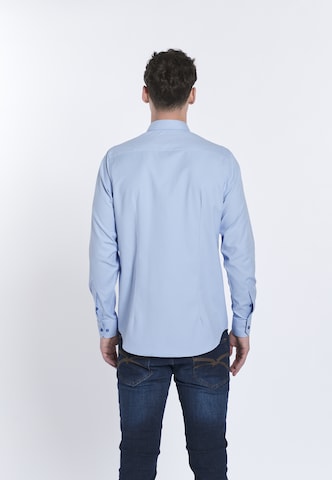 DENIM CULTURE Regular fit Button Up Shirt 'GIANFRANCO' in Blue