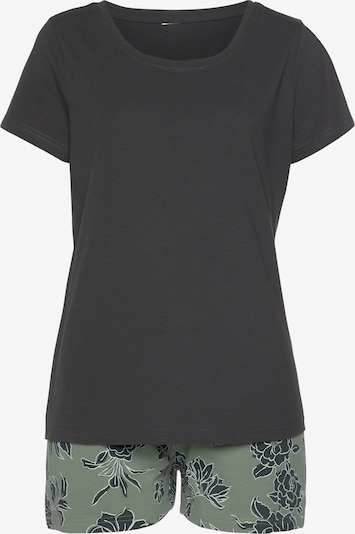 Pižama su šortais 'Dreams' iš VIVANCE, spalva – nefrito spalva / šviesiai žalia / balta, Prekių apžvalga