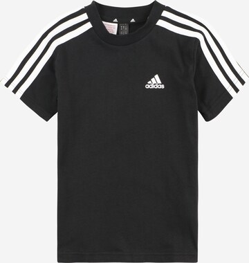 ADIDAS SPORTSWEAR Λειτουργικό μπλουζάκι 'Essentials 3-Stripes ' σε μαύρο: μπροστά