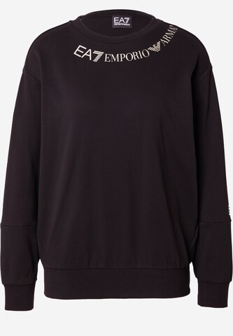 Sweat-shirt EA7 Emporio Armani en noir : devant