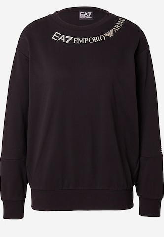 EA7 Emporio Armani Sweatshirt in Zwart: voorkant