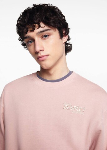 MANGO TEEN Sweatshirt 'Respect' in Pink