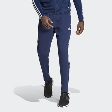 ADIDAS PERFORMANCE Slimfit Sporthose 'Tiro23' in Blau: Vorderseite