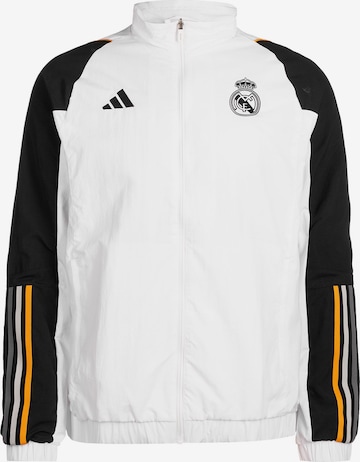 ADIDAS PERFORMANCE Athletic Jacket 'Real Madrid Tiro 23' in White: front