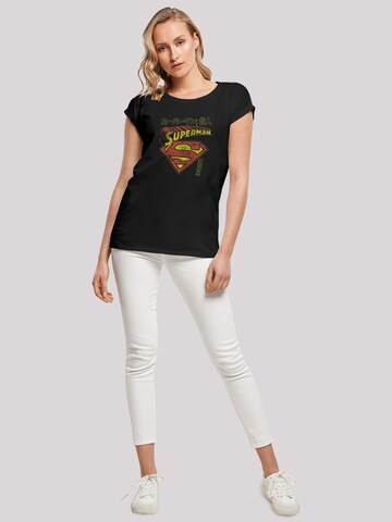 F4NT4STIC Shirt 'Superman Shield' in Zwart