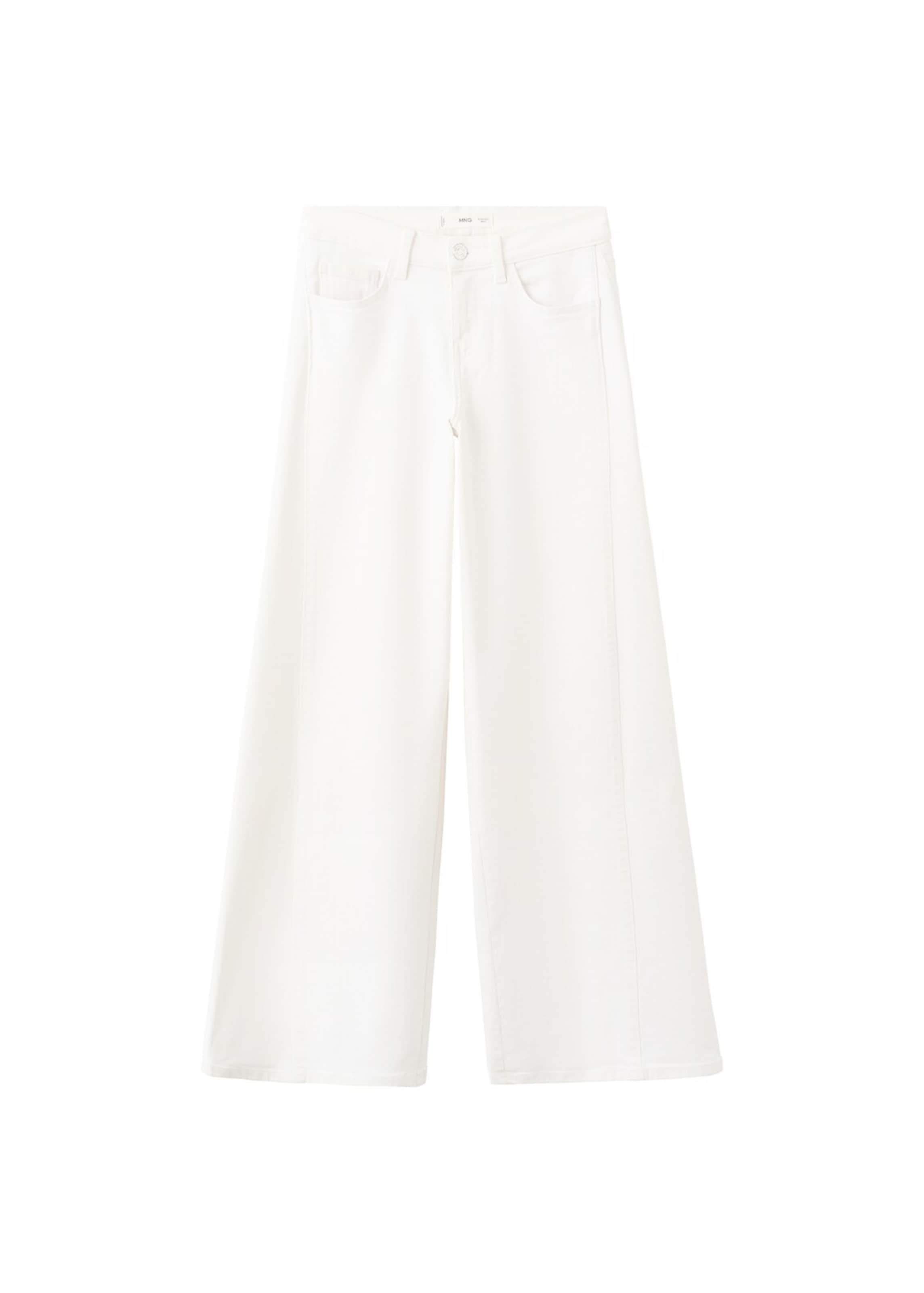 MANGO TEEN Wide Leg Jeans 'Karen' in Weiß: Vorderseite