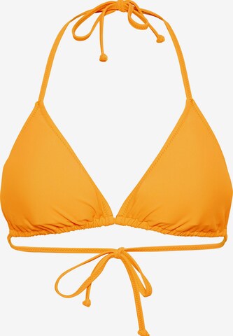 CHIEMSEE Triangle Bikini Top in Orange: front