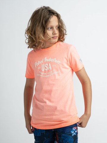 T-Shirt Petrol Industries en orange : devant