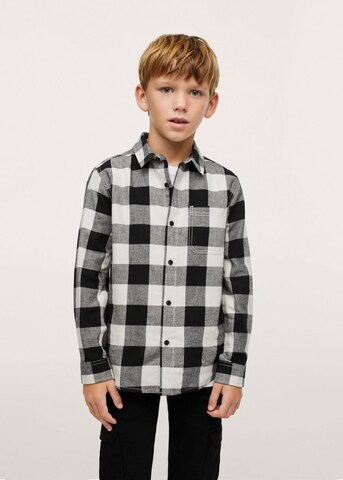 Coupe regular Chemise 'Lenny' MANGO KIDS en noir : devant