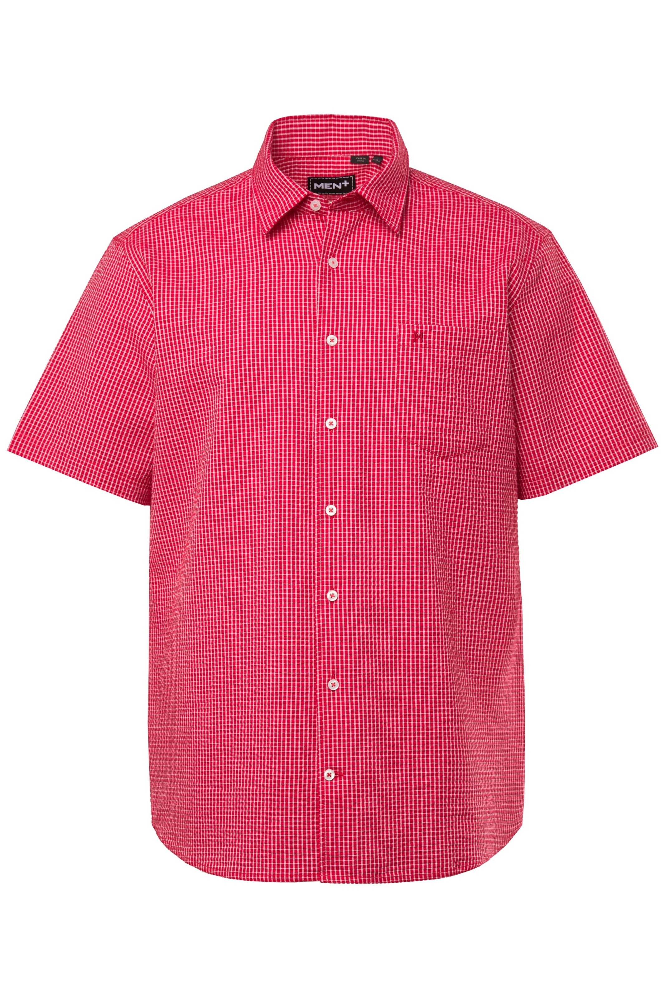 Men Plus Comfort Fit Hemd in Rot: Vorderseite