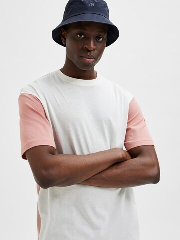 SELECTED HOMME T-Shirt 'Dominic' in Pink