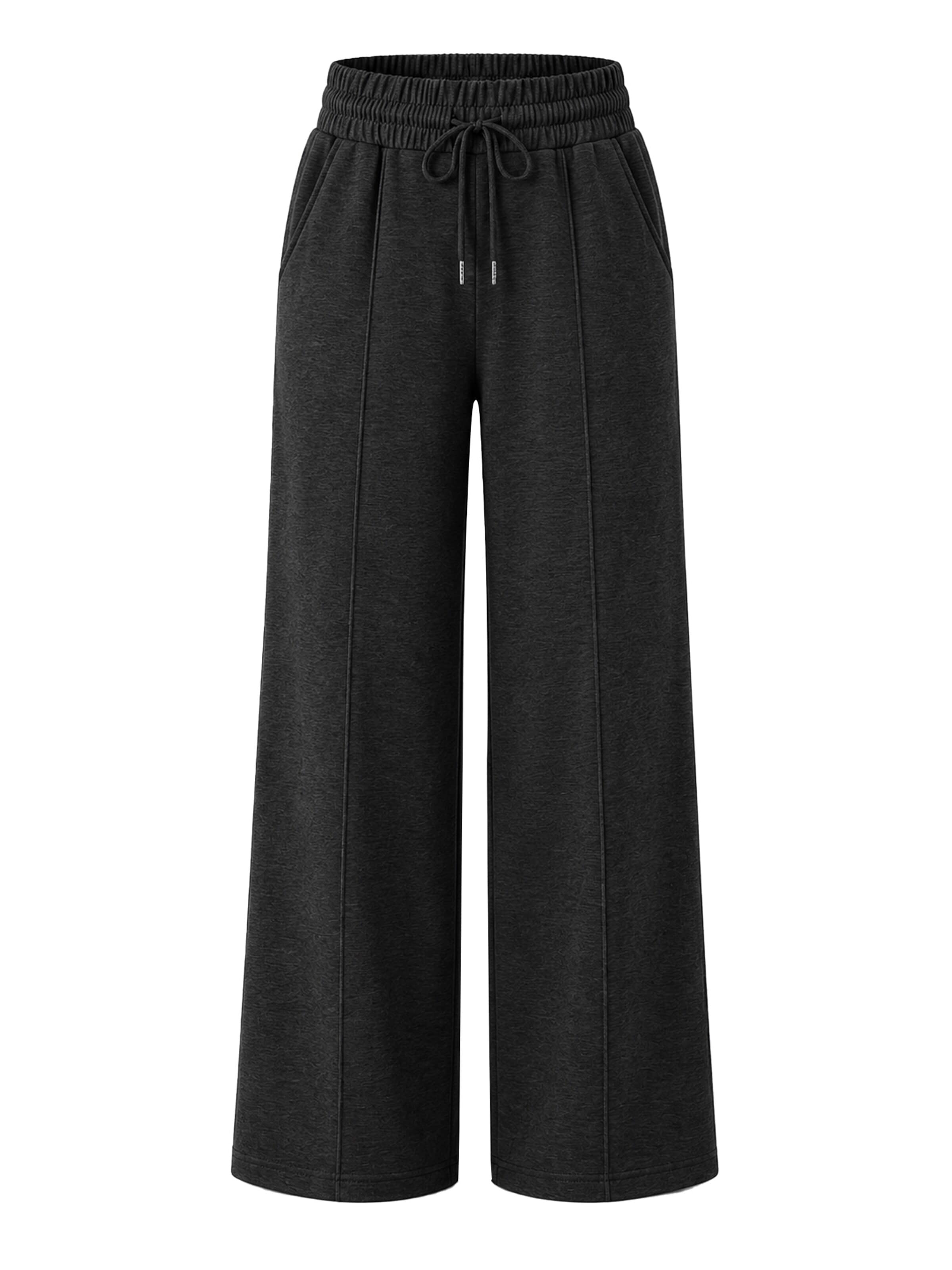 MEETWEE Wide leg Pants in Black: front