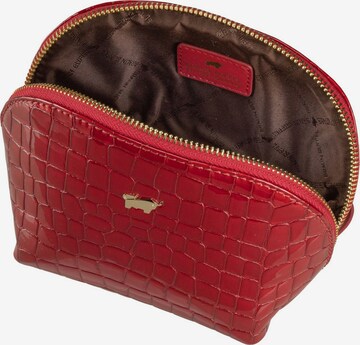 Braun Büffel Cosmetic Bag 'Verona' in Red