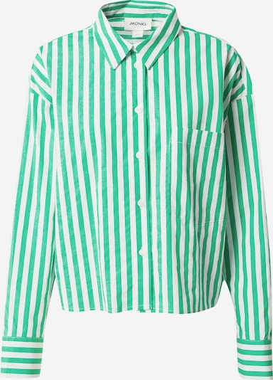 Monki Μπλούζα σε πράσινο / λευκό, Άποψη προϊόντος