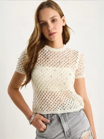 Pullover di Bianco Lucci in beige: frontale