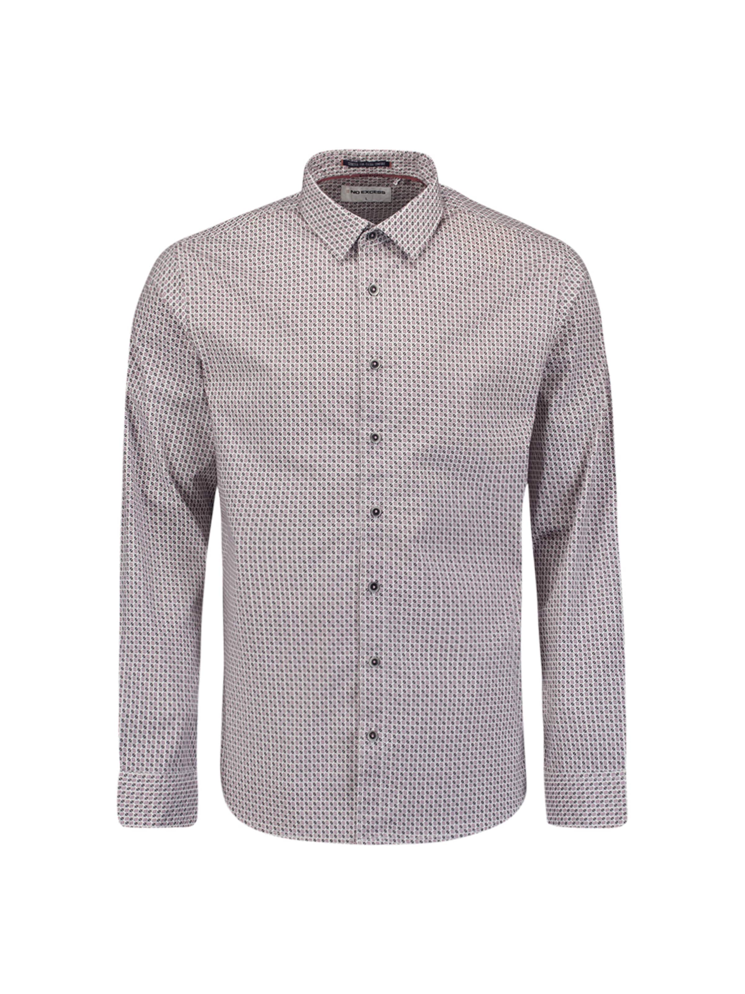 No Excess Slim Fit Shirt l/s in Lila: Vorderseite