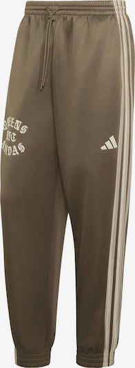 XS dydžio Sportinės kelnės 'DNY SM' iš ADIDAS SPORTSWEAR, spalva – kremo / rusvai žalia, Prekių apžvalga