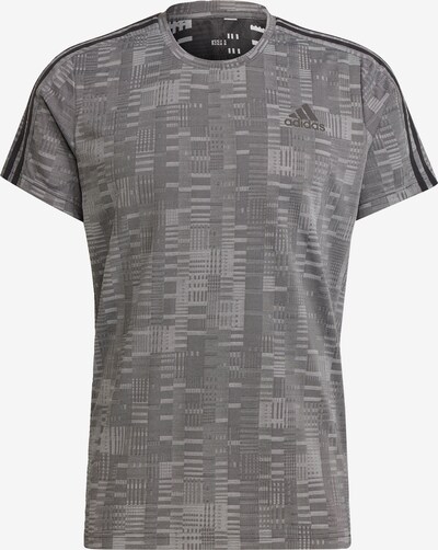 ADIDAS PERFORMANCE T-Shirt 'Own The Run' in grau / schwarz / weiß, Produktansicht