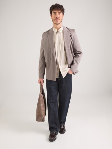 Calvin Klein Regular fit Button Up Shirt in Beige