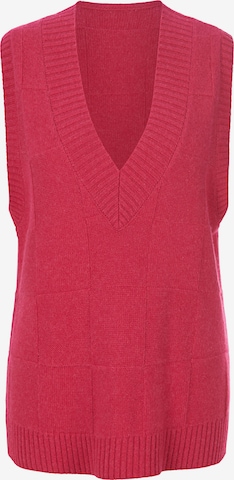 Anna Aura Knitted Vest in Pink: front