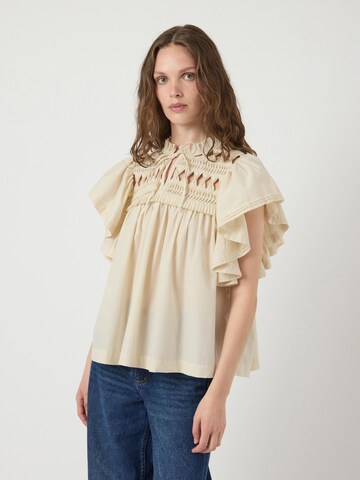 YAS Blouse 'YASLuera' in Beige: voorkant