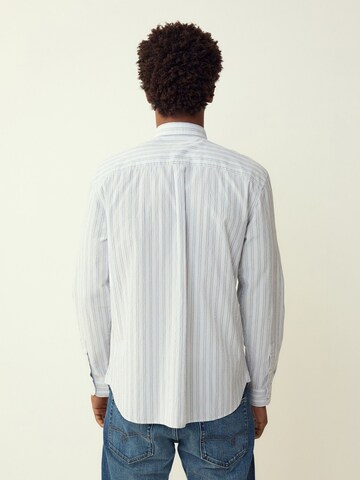 Next Regular fit Button Up Shirt in Blue