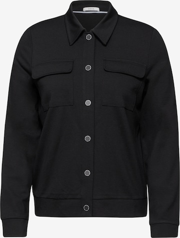 CECIL Zip-Up Hoodie in Black: front