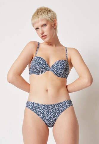 Skiny T-shirt Bra in Blue: front