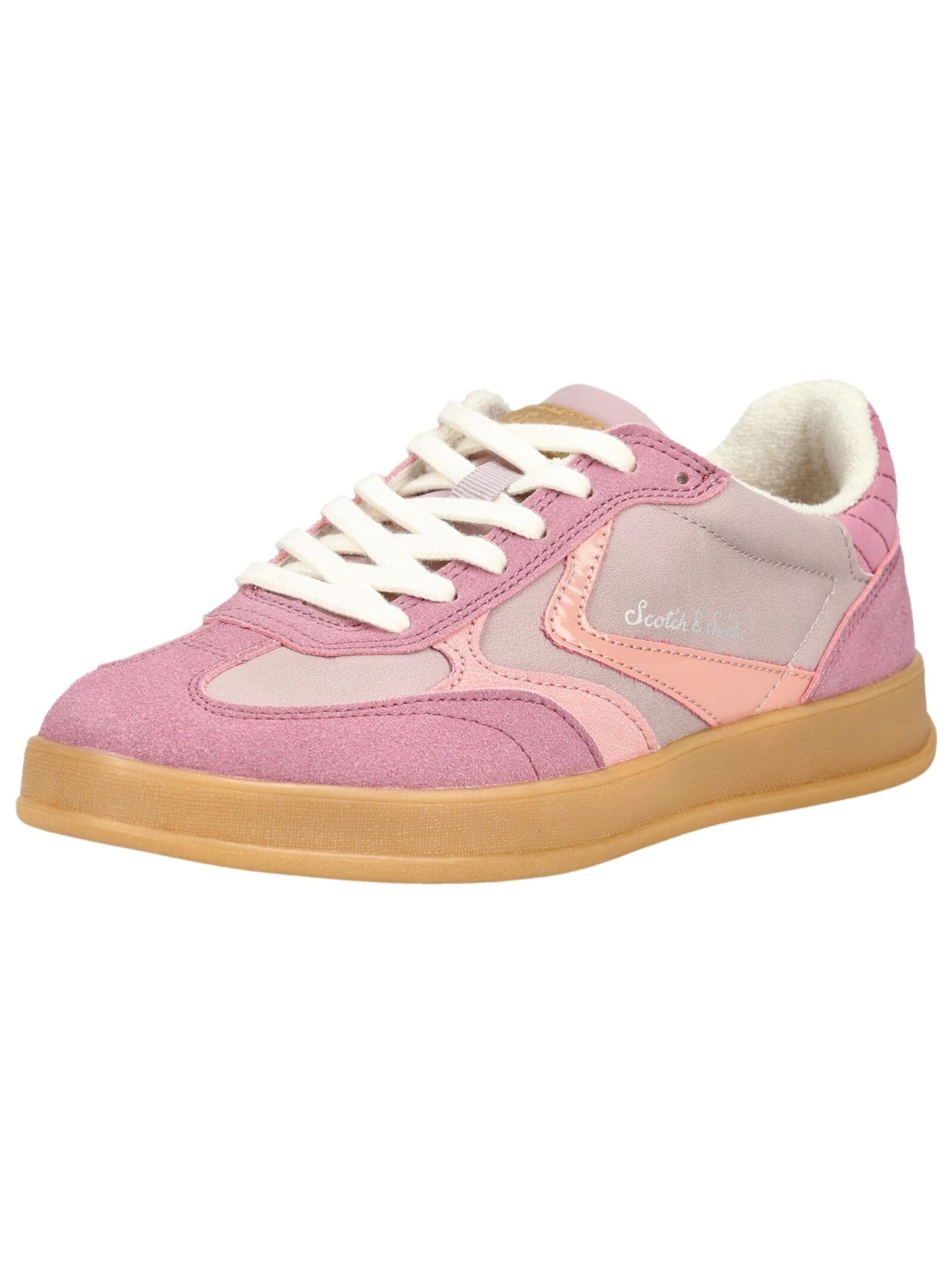 Baskets basses SCOTCH & SODA en rose : devant