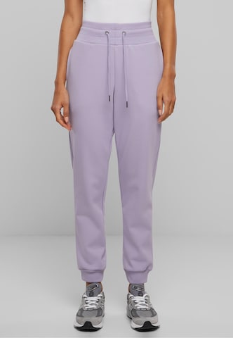 Urban Classics Tapered Trousers in Purple