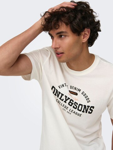 Only & Sons T-Shirt 'ONSLenny Life' in Weiß