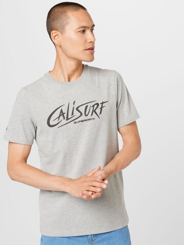 Superdry Тениска 'Cali' в сиво: отпред