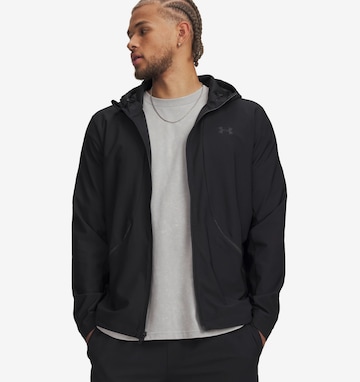 UNDER ARMOUR Athletic Jacket 'Unstoppable' in Black: front