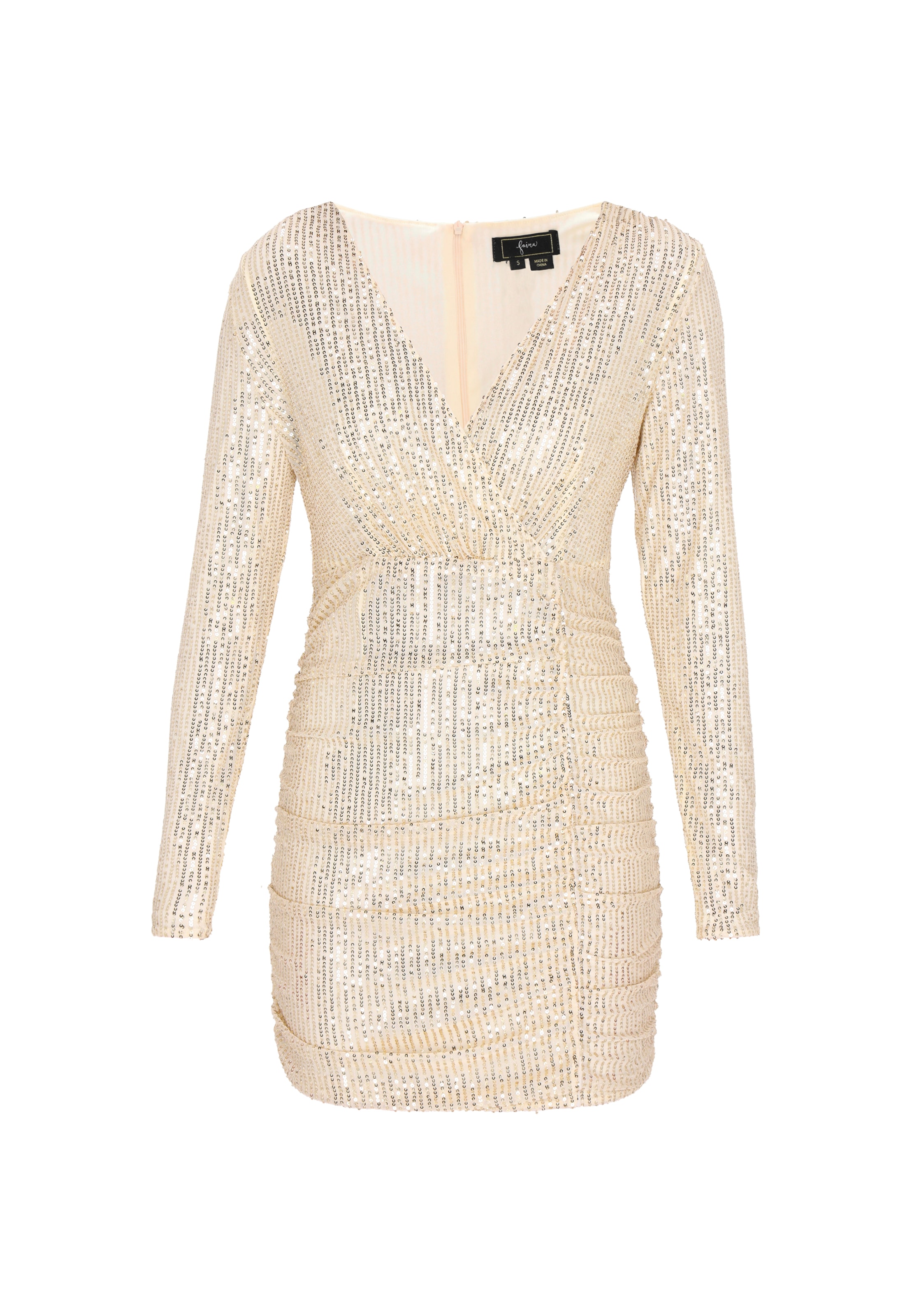 faina Cocktailmekko värissä kulta: etupuoli