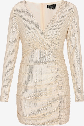 faina Kokteilové šaty - Zlatá: predná strana