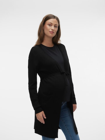 MAMALICIOUS Knit Cardigan 'Jacina' in Black: front