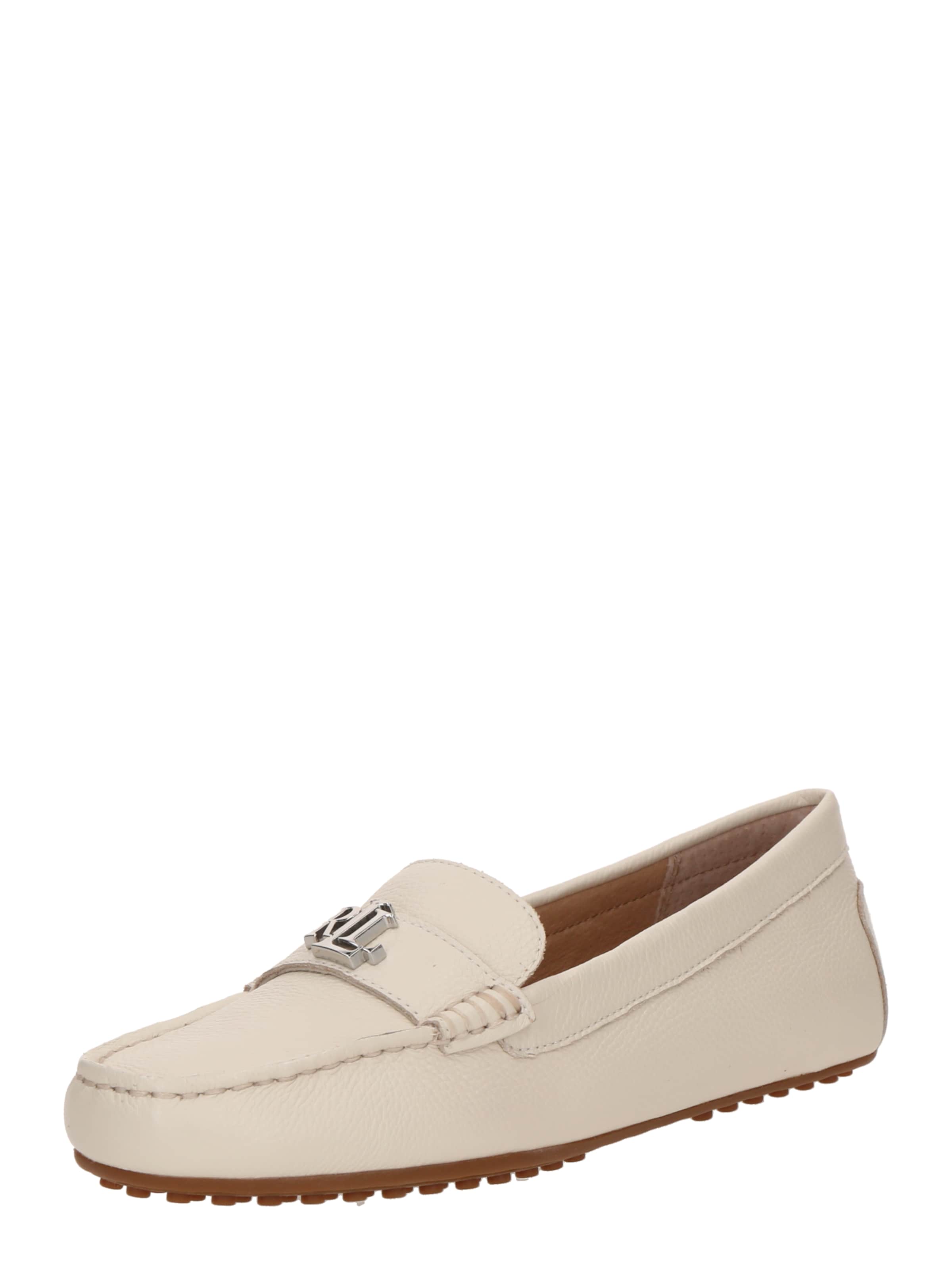 Lauren Ralph Lauren Mokassiin 'BARNSBURY-FL-CS', värv valge: eest vaates
