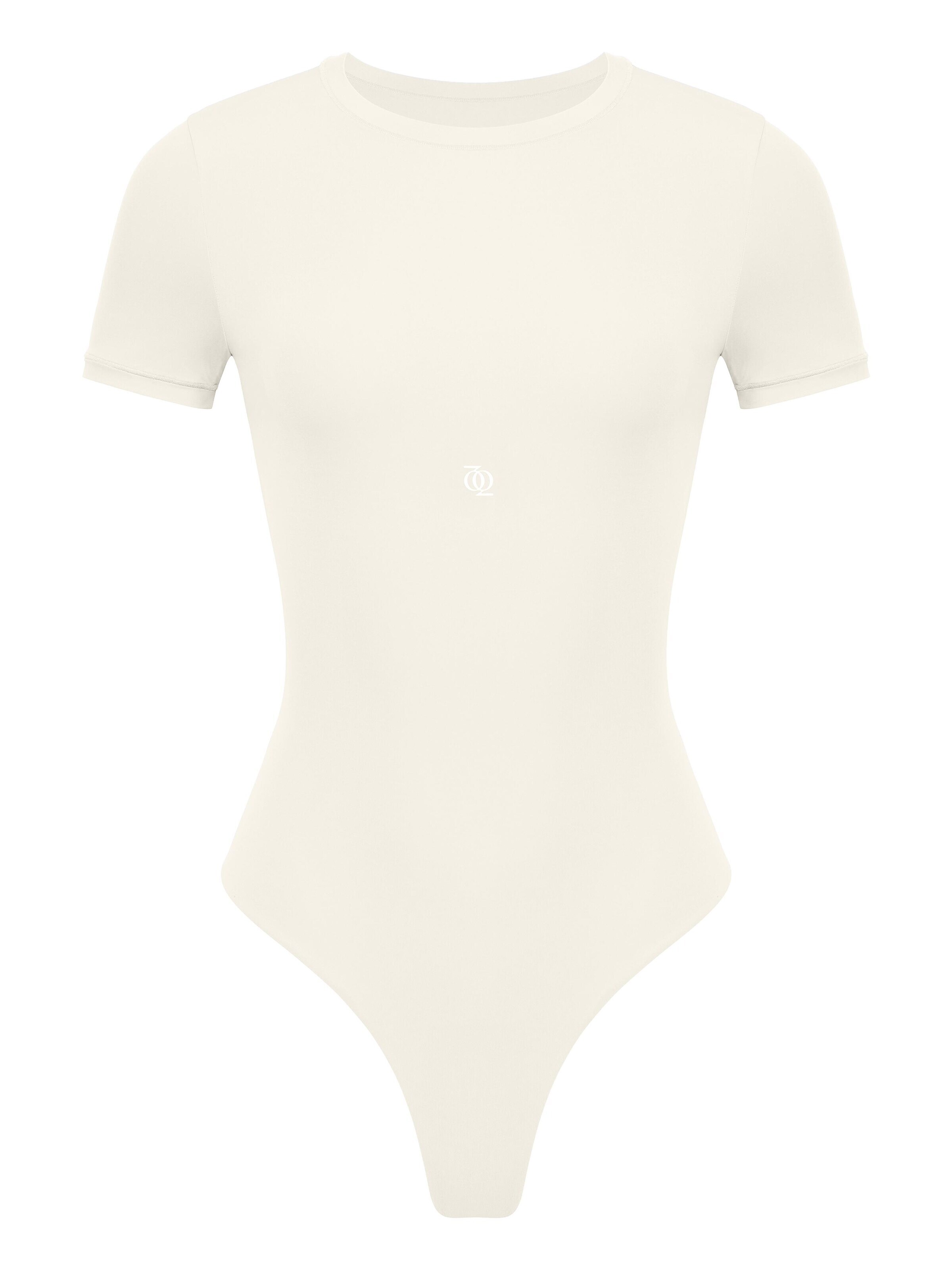 GOD SAVE QUEENS Bodysuit 'Second Skin T-Shirt Bodysuit' in Beige: front