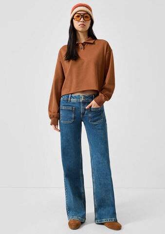 QS Wide Leg Jeans 'Catie' in Blau: Vorderseite