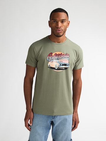 Petrol Industries Shirt 'Classic' in Groen: voorkant