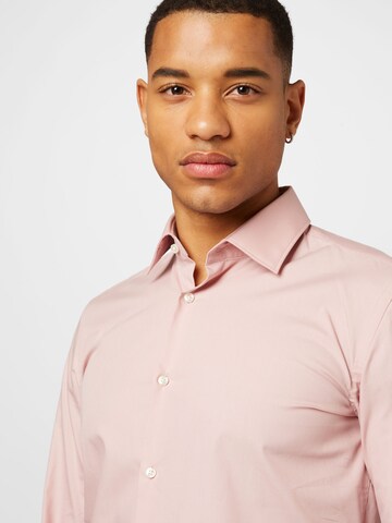 HUGO Slim Fit Hemd 'Jenno' in Pink