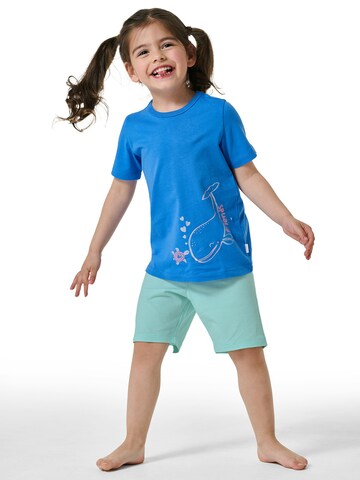 SCHIESSER Pajamas ' Girls World ' in Blue: front