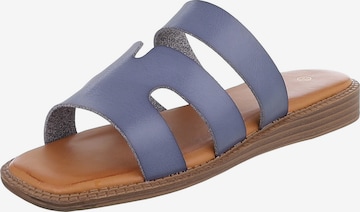 Ital-Design Mules in Blue: front