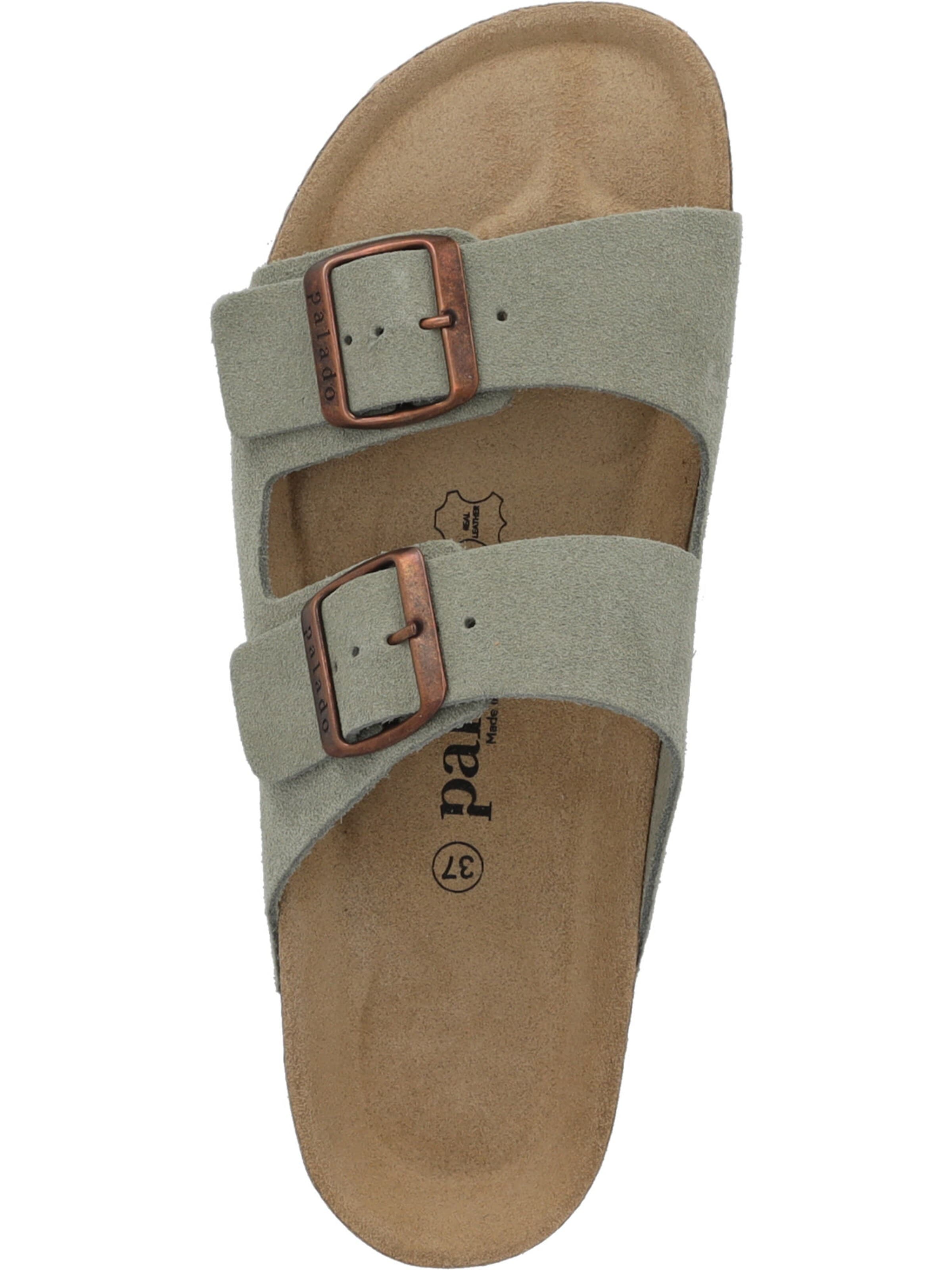 Palado Pantolette 'Palado Korfu Suede Premium Leather'‌‌‌‌‌‌‌‌‌‌ in Grün