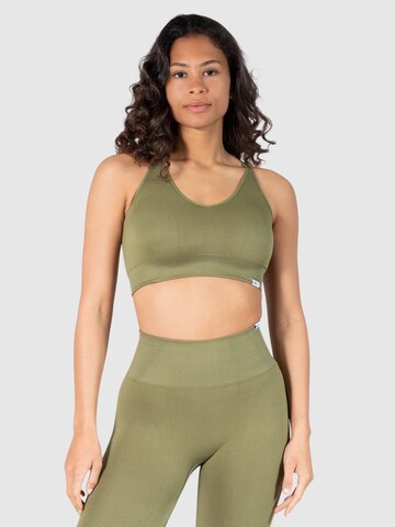 Bustier Soutien-gorge de sport 'Chloe' Smilodox en vert : devant