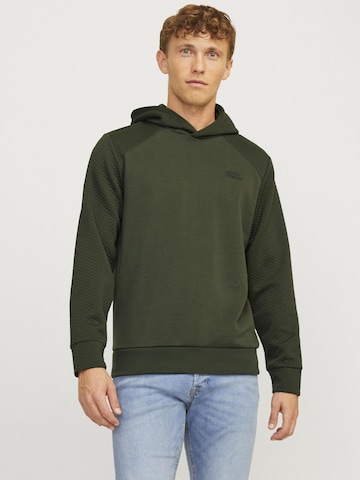 JACK & JONES Sweatshirt 'JJESTAPLE' in Green: front