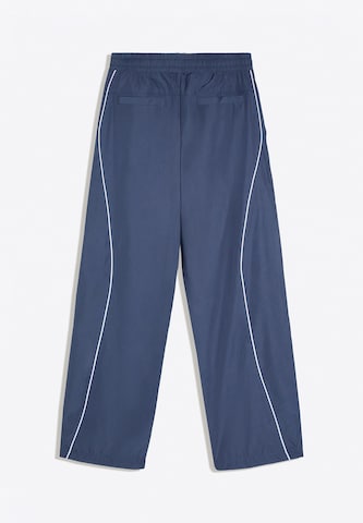 Bershka Baggy Nohavice - Modrá