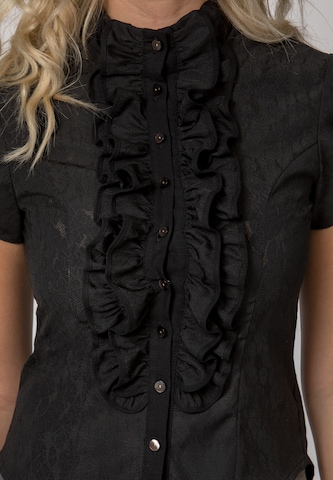 STOCKERPOINT Trachtenbluse 'Melly' in Schwarz