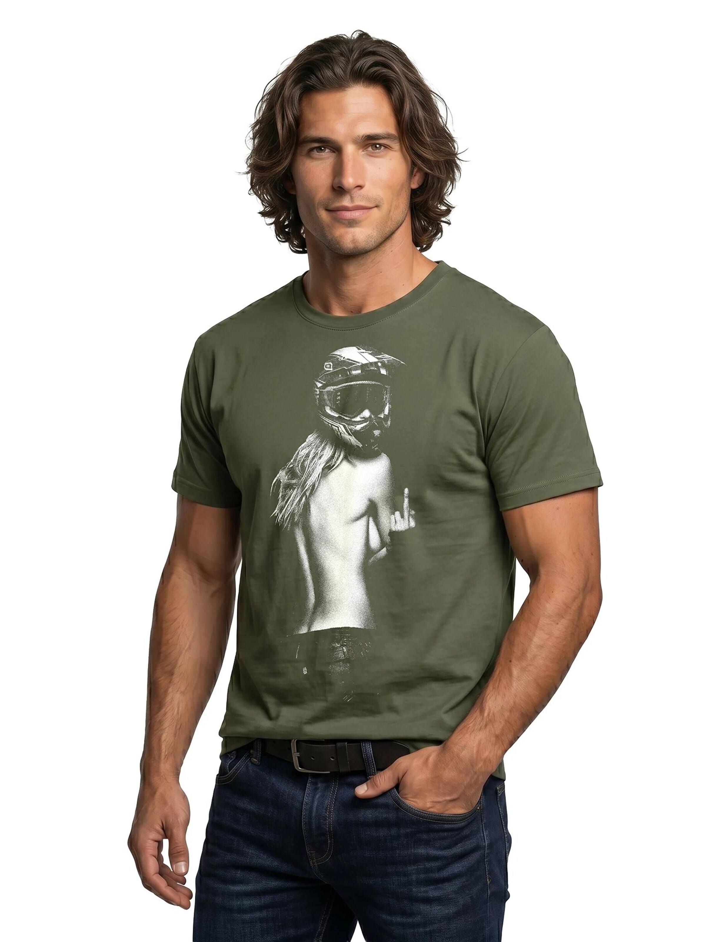 MAKAYA Shirt 'Heidi Motocross' in Green