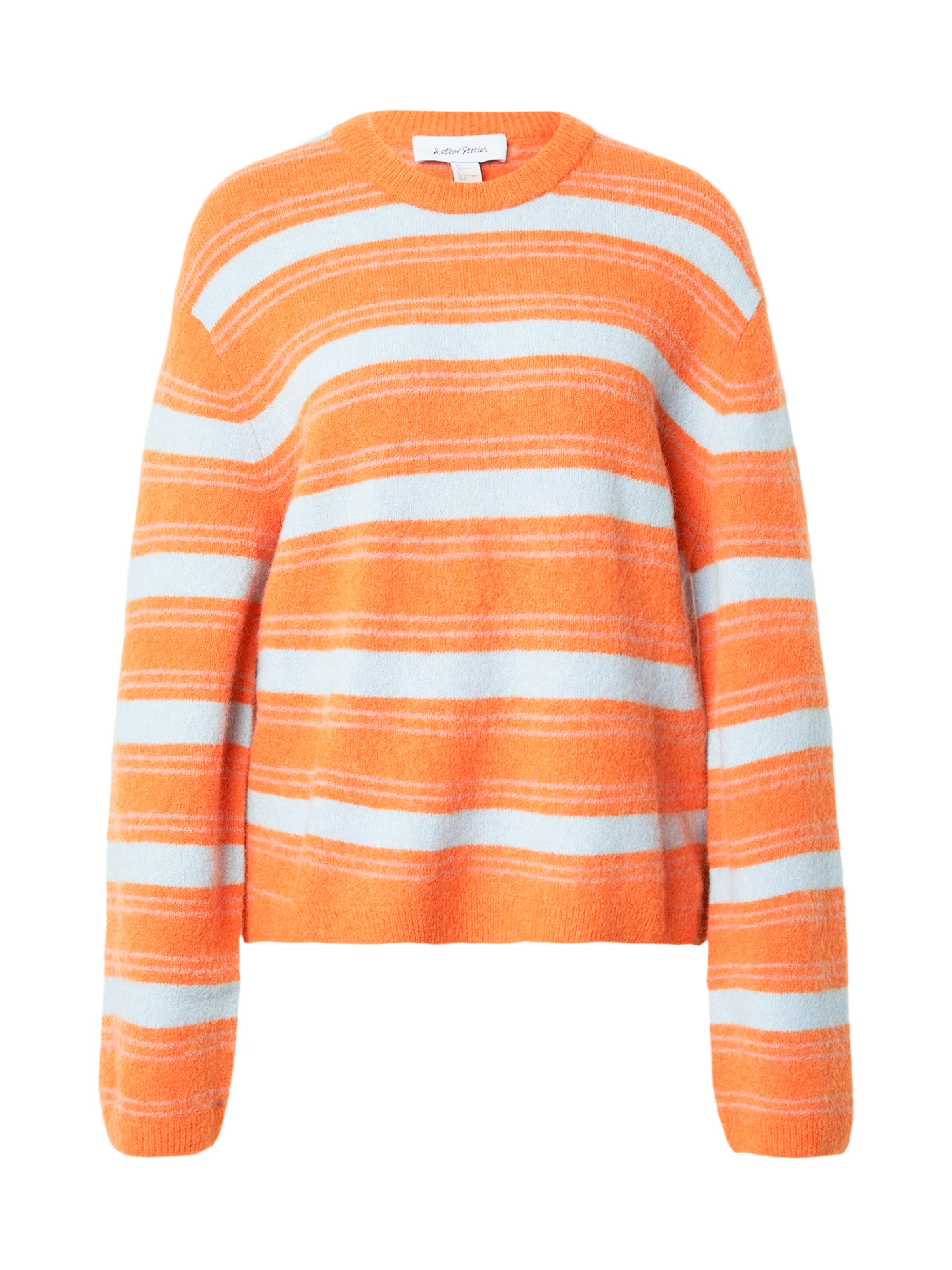 & Other Stories Pull-over en mandarine / blanc, Vue avec produit